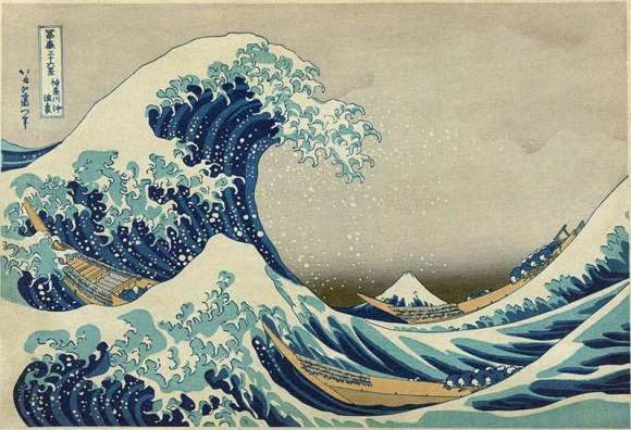 La grande onda di Kanagawa -  Opera di  Katsushika Hokusai 