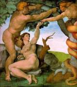 Michelangelo, Tentazione di Adamo ed Eva